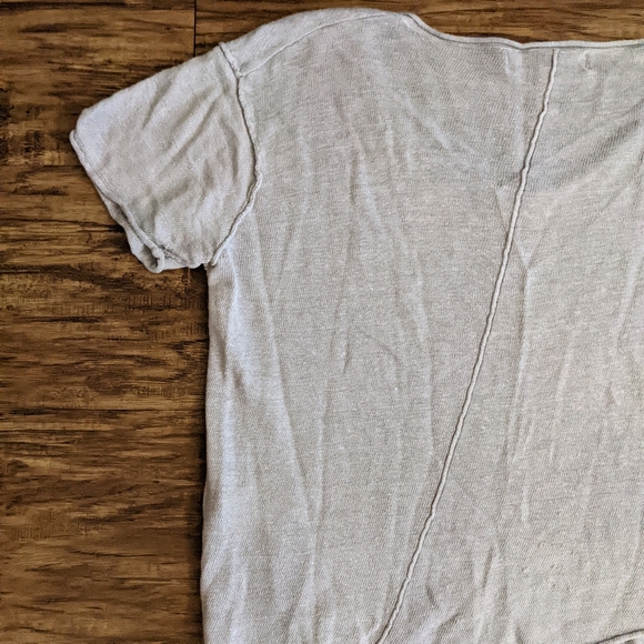 Anthropologie John & Jenn Gray Linen Crop Top - Picture 11 of 15